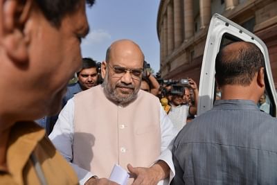 New Delhi: Union Home Minister Amit Shah arrives at Parliament, in New Delhi on June 28, 2019. (Photo: IANS)