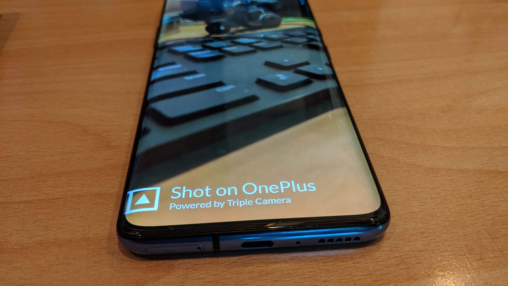 This watermark shows up when pictures clicked with camera of OnePlus phones.
