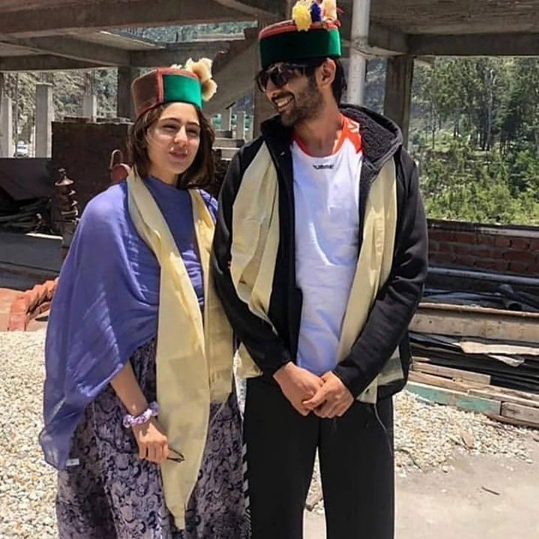 Kartik, Sara Don Himachali Caps on Sets of Imtiaz Ali’s Next Film