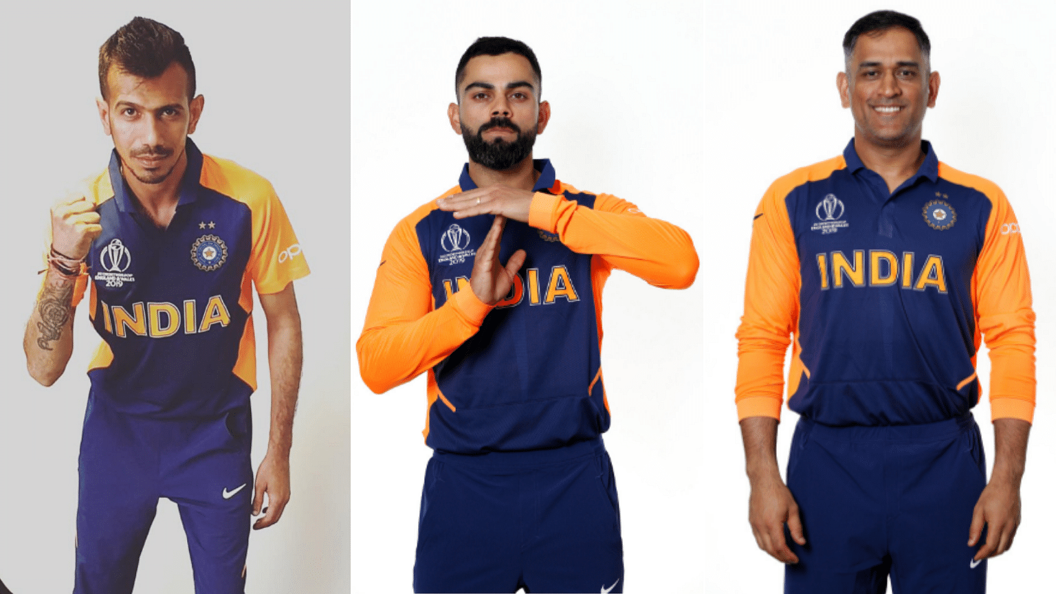 Indian Team Orange Jersey Photos: MS Dhoni, Virat Kohli, Rohit Sharma ...