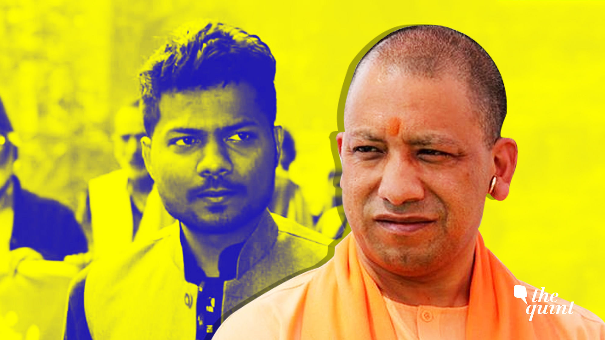 Journalist Prashant Kanojia and UP Chief Minister Yogi Adityanath.