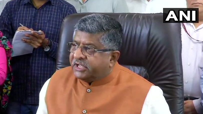 Ravi Shankar Prasad took charge of the Ministry of Law and Justice in New Delhi on 3 June.