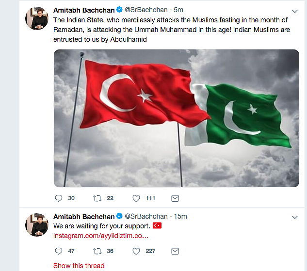 Amitabh Bachchan’s Twitter Account Hacked by Pro-Pakistan Hackers