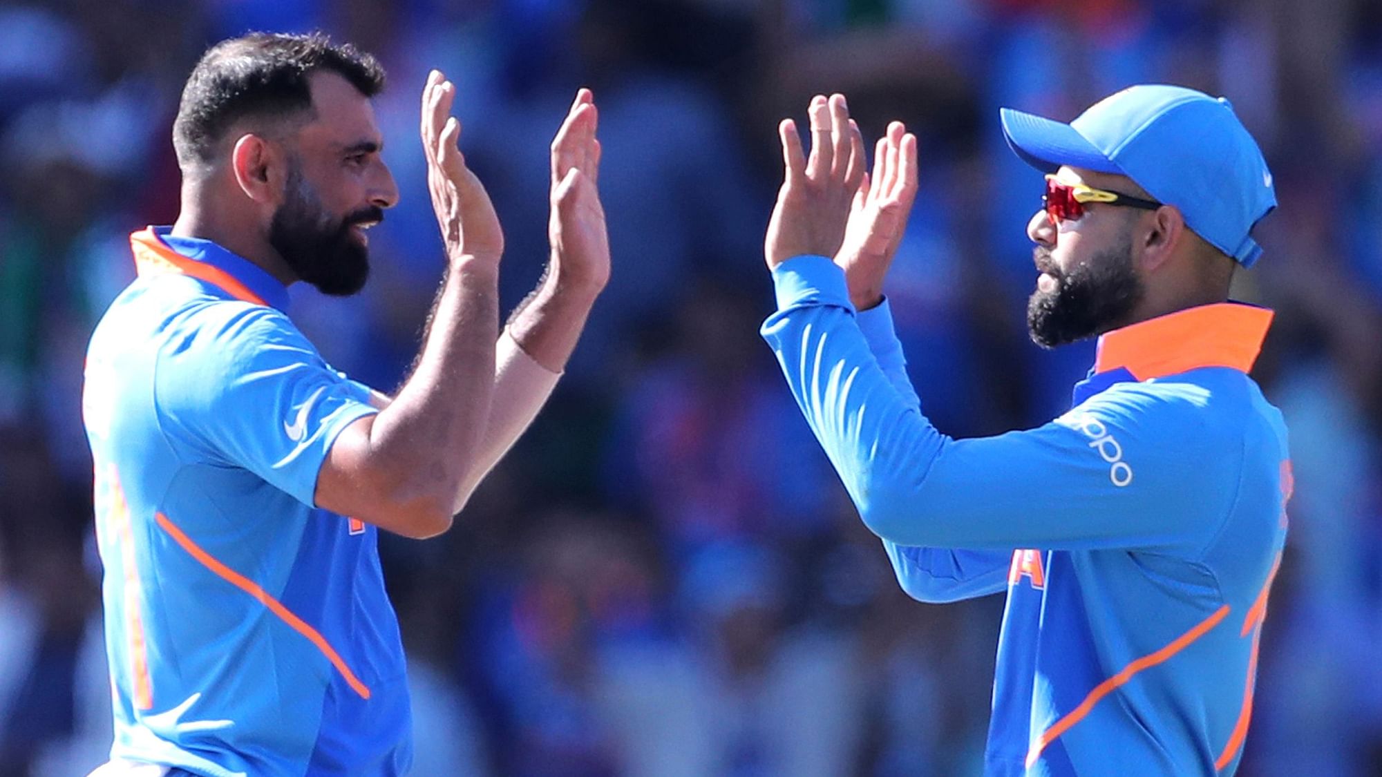 Mohammed Shami dismissed Chris Gayle (6) and No. 3 Shai Hope (5) in his opening spell.&nbsp;