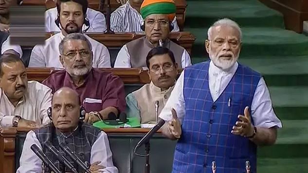 Prime Minister Narendra Modi during his first speech in the Parliament after winning the 17th LS elections.