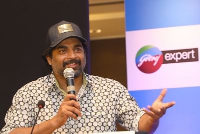Bengaluru: Actor R Madhavan during a promotional programme in Bengaluru, on  June 22, 2018 (Photo: IANS)