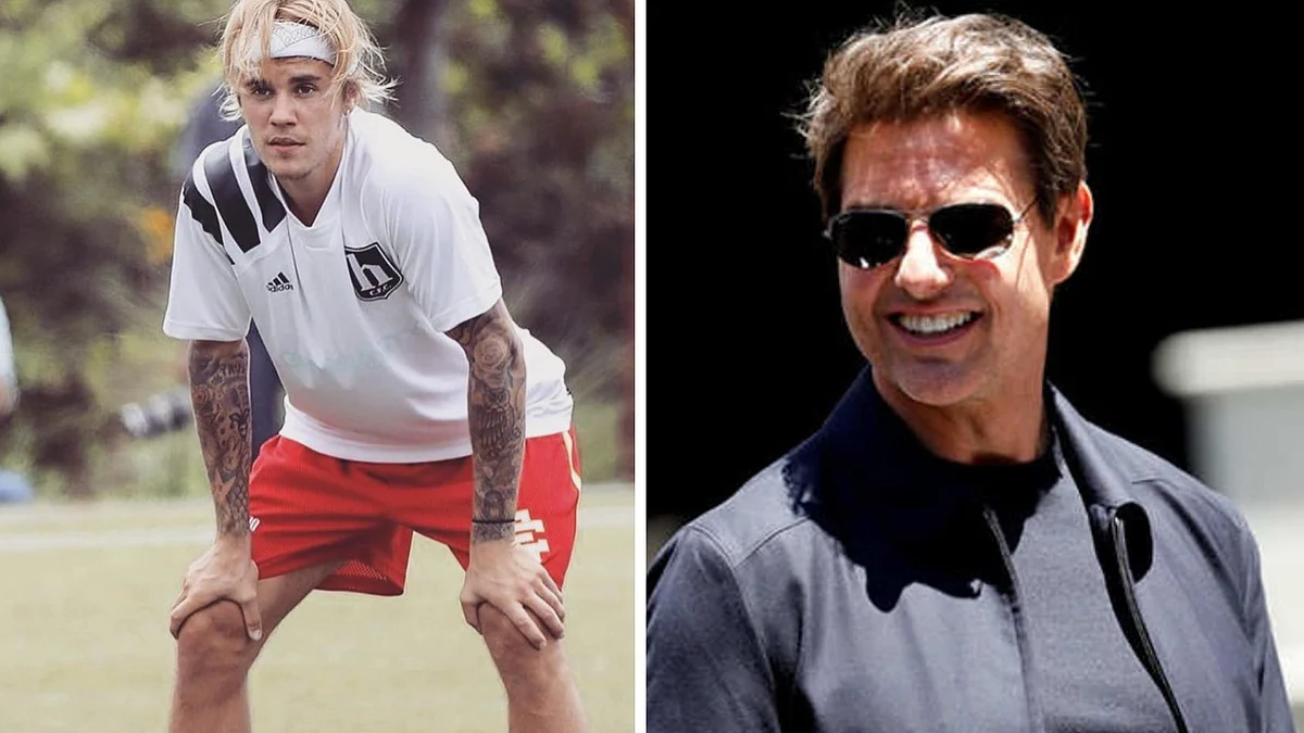 Justin Bieber and Tom Cruise. 