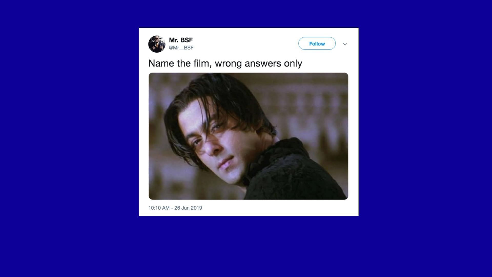 ‘Name the film, wrong answers only’ meme goes viral on social media once again.