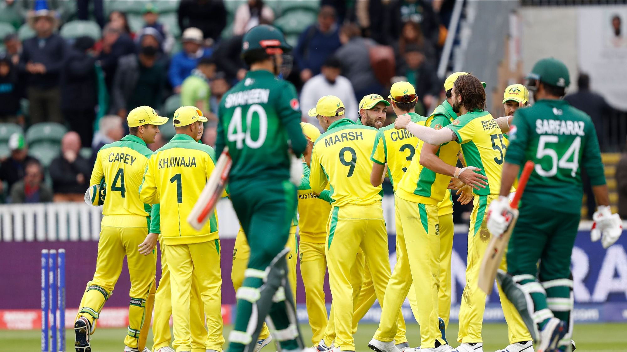 Pakistan were bowled out in 45.4 overs against Australia.&nbsp;