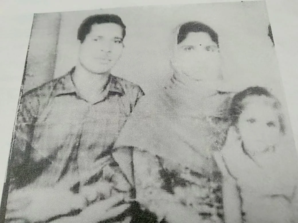 A picture of Sepoy Jagdish Lal, his wife Rani Devi and daughter