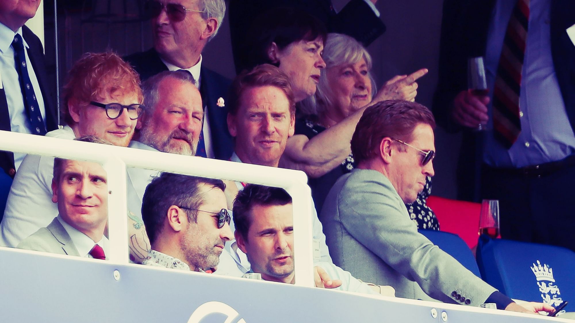 Ed Sheeran,  watches the Cricket World Cup match between England and Australia at Lord’s.