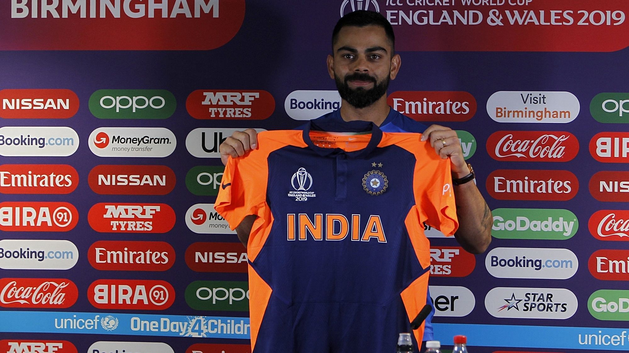Virat Kohli reveals the ‘away kit’ of team India ahead of England match.