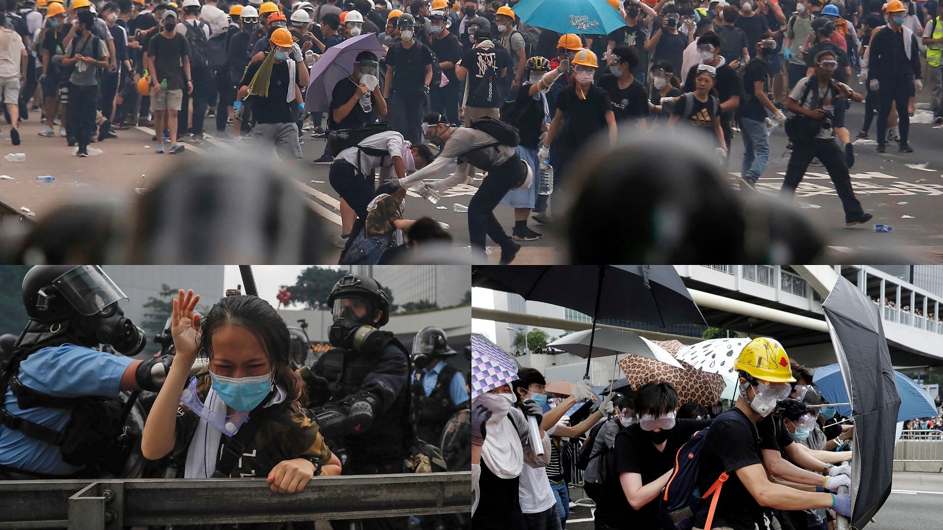 Massive protests against the Extradition Bill in Hong Kong.
