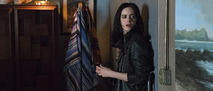 Krysten Ritter as Jessica Jones. 