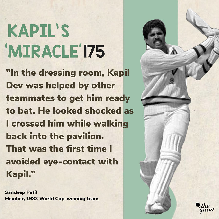 Sandeep Patil writes about Kapil Dev’s 175 that he says made Team India believe they could win the World Cup.