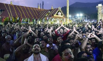 The Congress-UDF opposition in Kerala had alleged that the Sabarimala decision had ‘created wounds in the public’. Image used for representation.&nbsp;