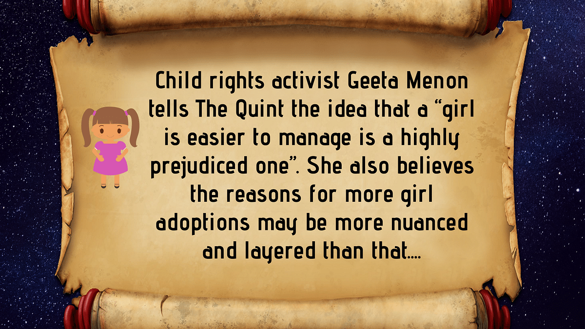 The obvious question – are more girls adopted because more are being abandoned and ending up in adoption centres?