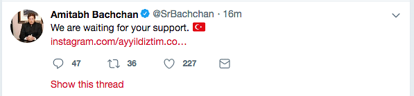 The Twitter account of Amitabh Bachchan was hacked  by pro Pakistan group called Ayyildiz Tim Turkish Cyber Army.