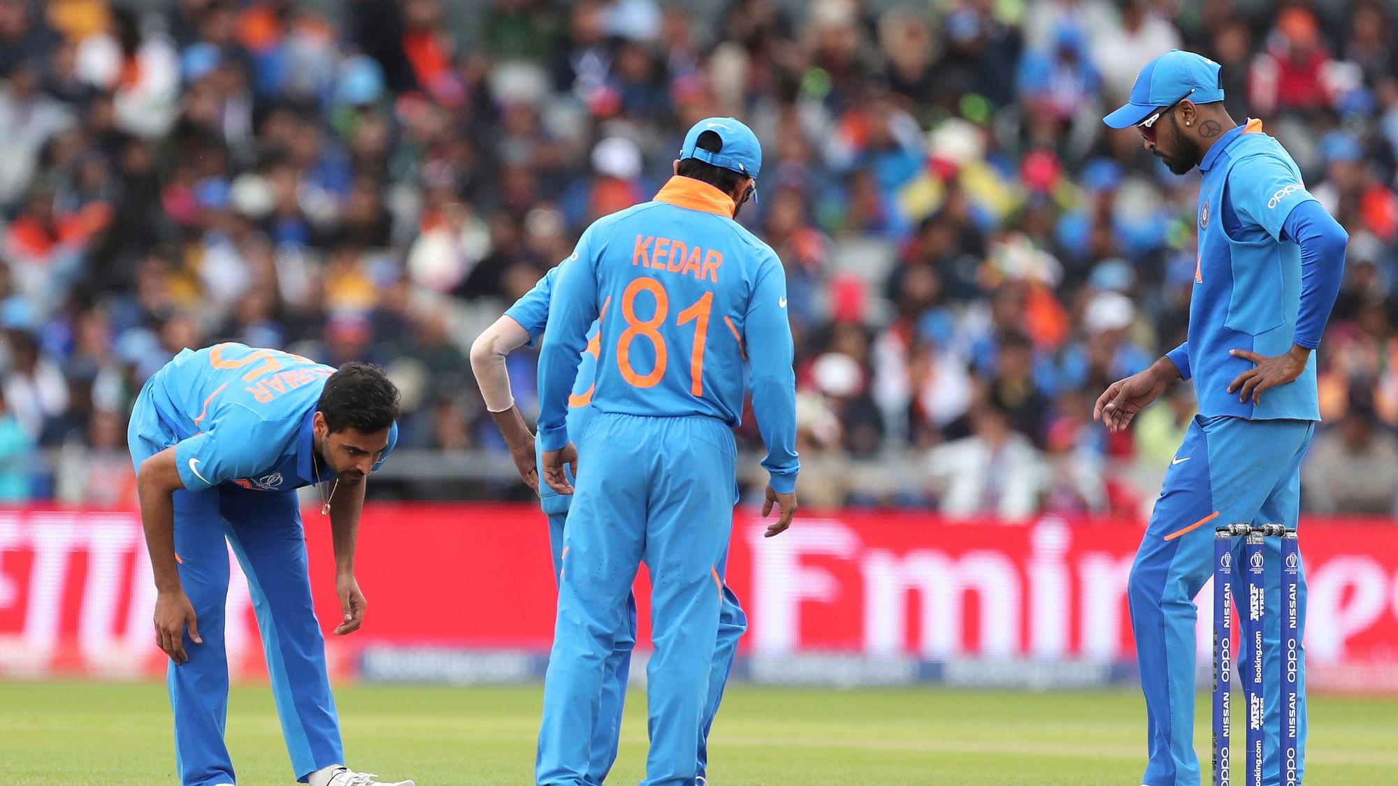 Bhuvneshwar Kumar injured his left hamstring and has been ruled out of the match against Pakistan.