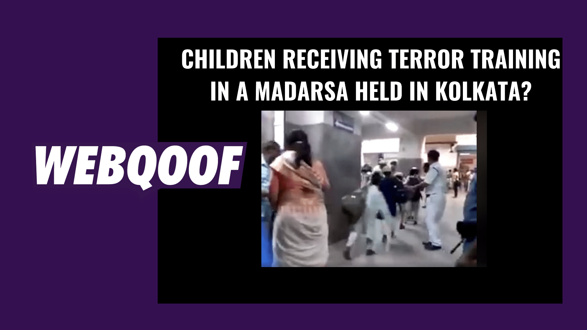 A video which shows some children being held at a railway station in Kolkata has been doing the rounds on social media.