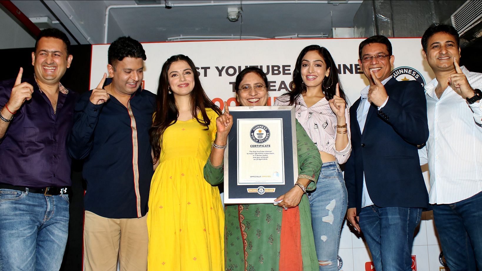 T-Series CMD Bhushan Kumar receives official certificate from Guiness World Records  for becoming the ‘First YouTube Channel to reach 100 million subscribers.’