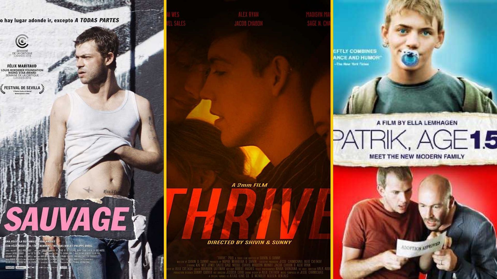 <i>Sauvage</i>, <i>Thrive</i> and <i>Patrik 1,5</i> were among the films screened at the 10th Kashish Mumbai International Queer Film Festival.