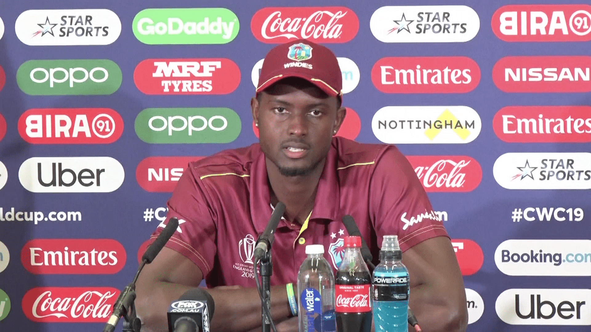 West Indies skipper Jason Holder spoke to the media after the team’s loss to Australia on Thursday.