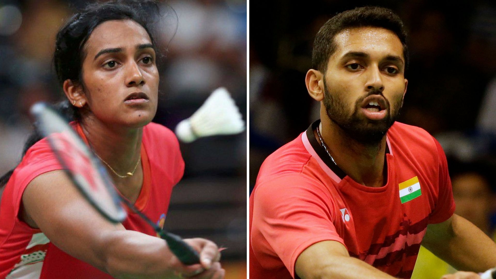 File photo of&nbsp; PV Sindhu and HS Prannoy.