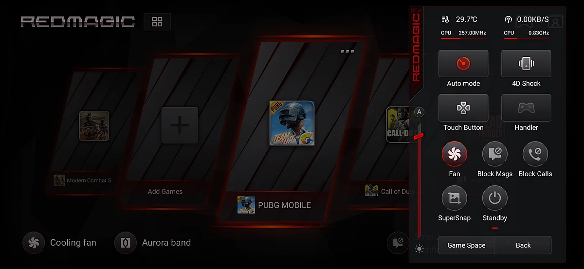 You can constantly keep a track on the phone’s temperature in the game mode.