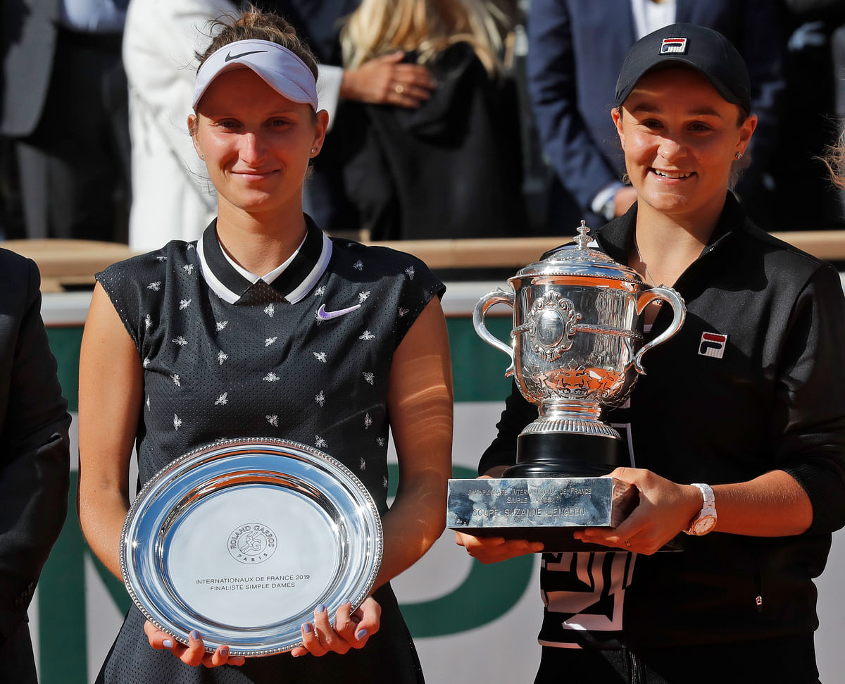 Ash Barty has won her first Grand Slam title by beating 19-year-old Marketa Vondrousova 6-1, 6-3 in the  final.