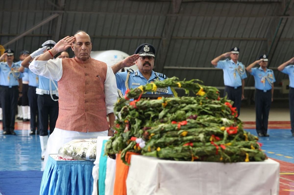 Defence Minister Rajnath Singh also met with the families and friends of the deceased personnel.