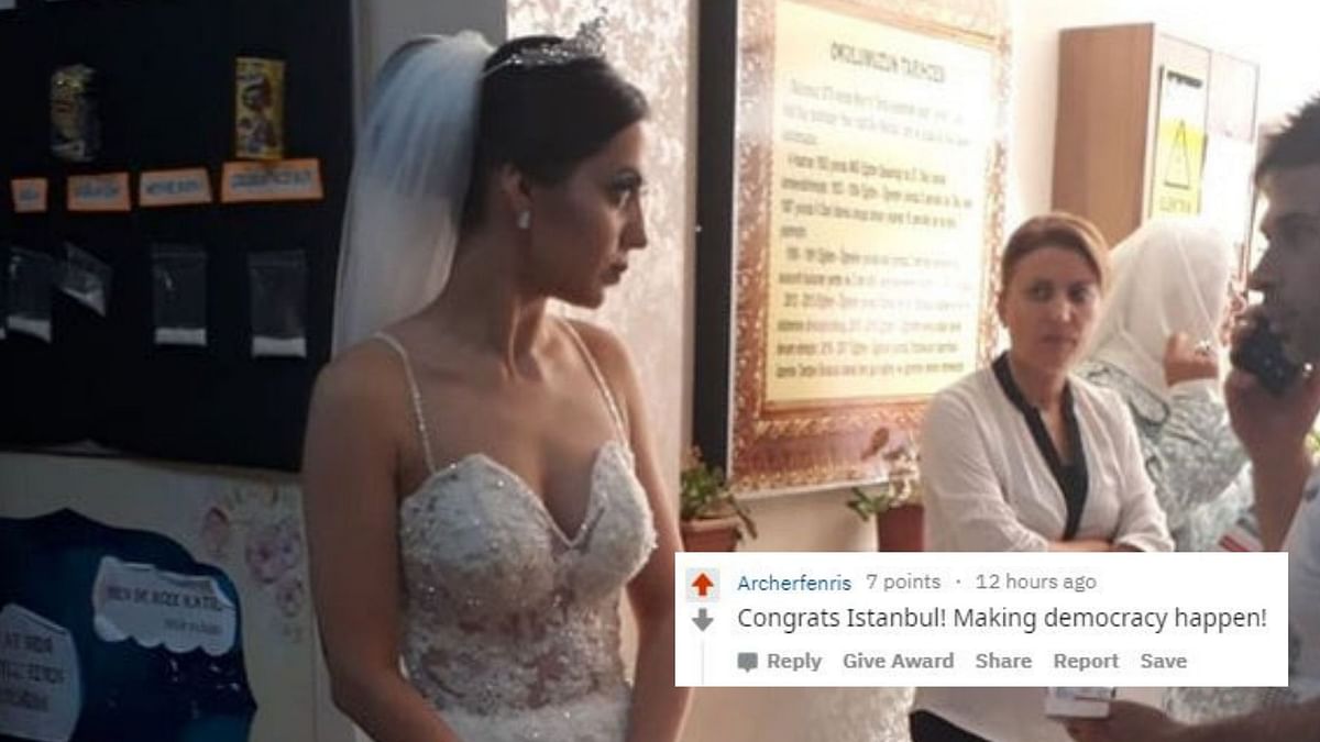 This Bride In Istanbul Cast Her Vote Before Attending Her Wedding