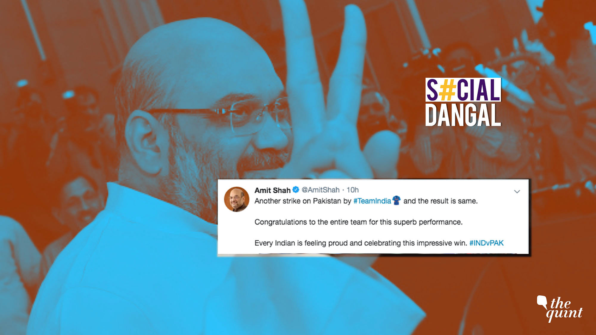 Home Minister Amit Shah took to Twitter and called the win “another strike” by India.