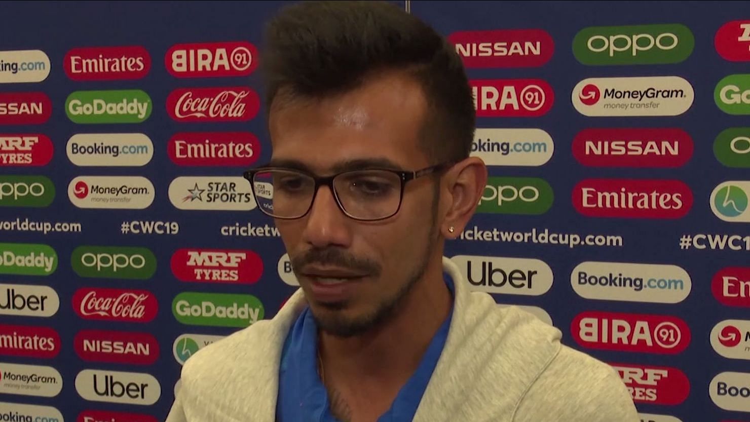 Yuzvendra Chahal during the post match press conference.&nbsp;