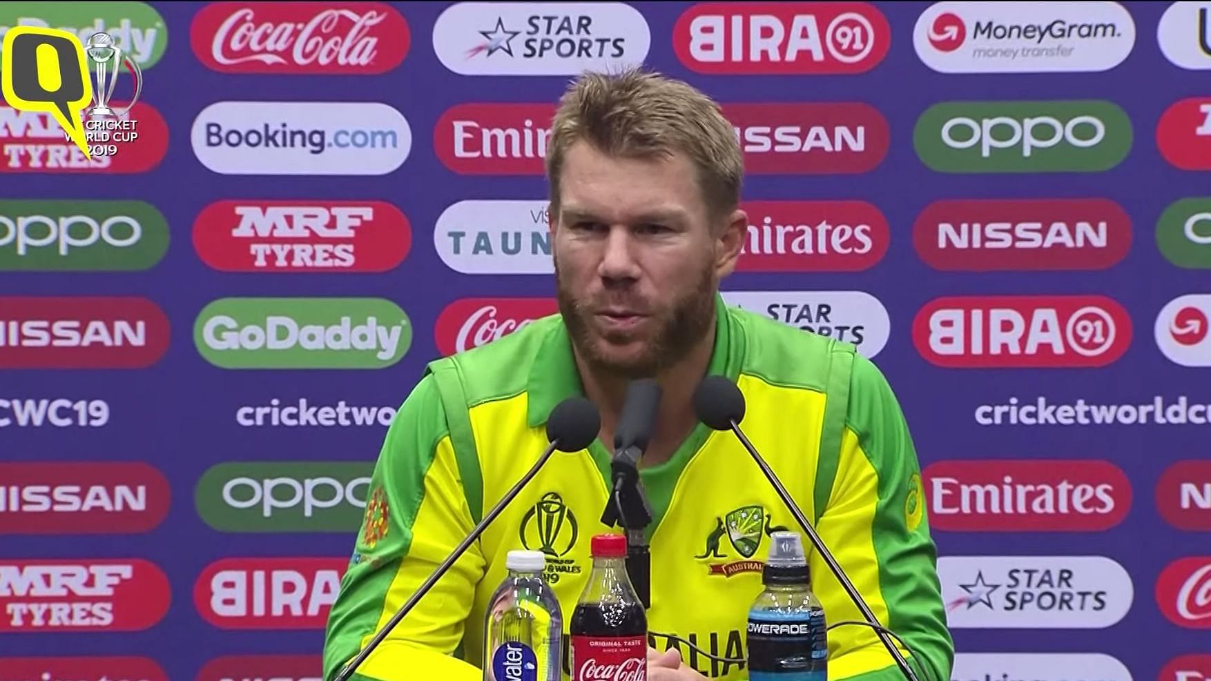 David Warner scored his first century against Pakistan in World Cup match after the ball-tampering ban.