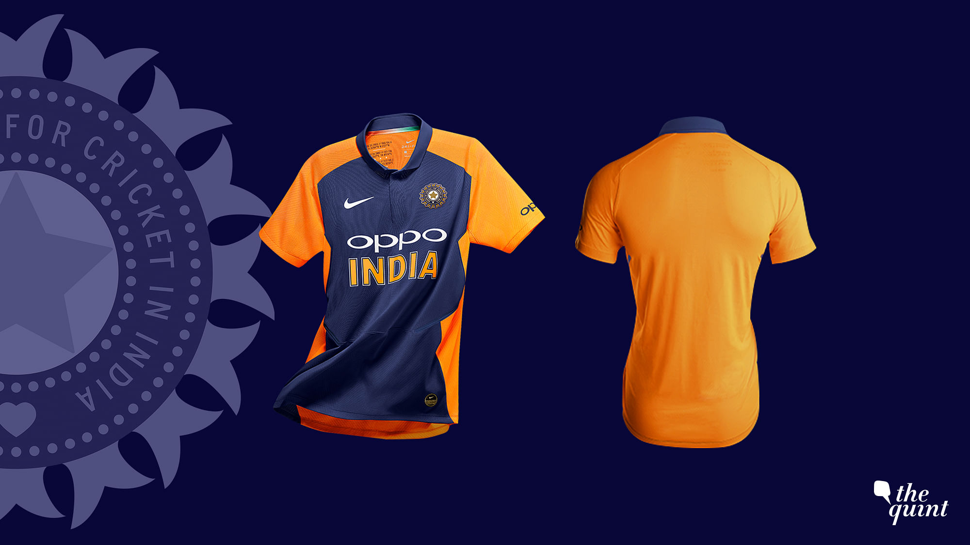 Orange Jersey India: India’s new orange and blue ‘away’ jersey that they will wear against England on Sunday.