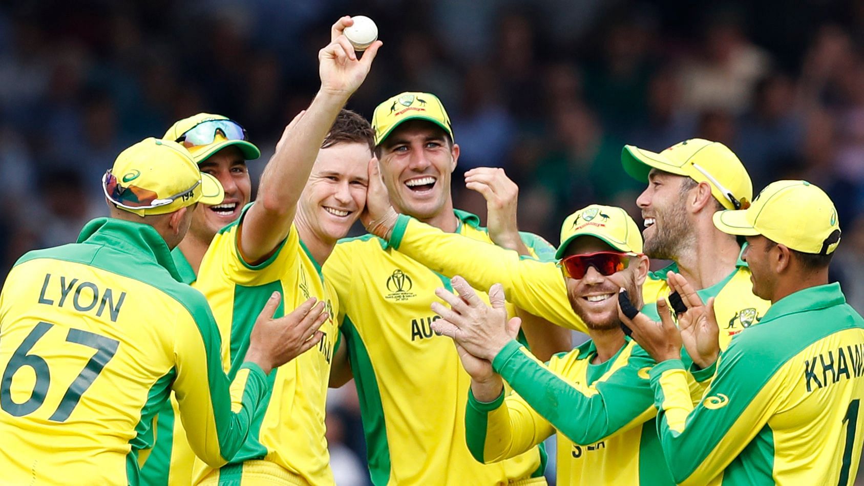 Jason Behrendorff picked a fifer as Australia beat England and became the first team to qualify for the knockouts.