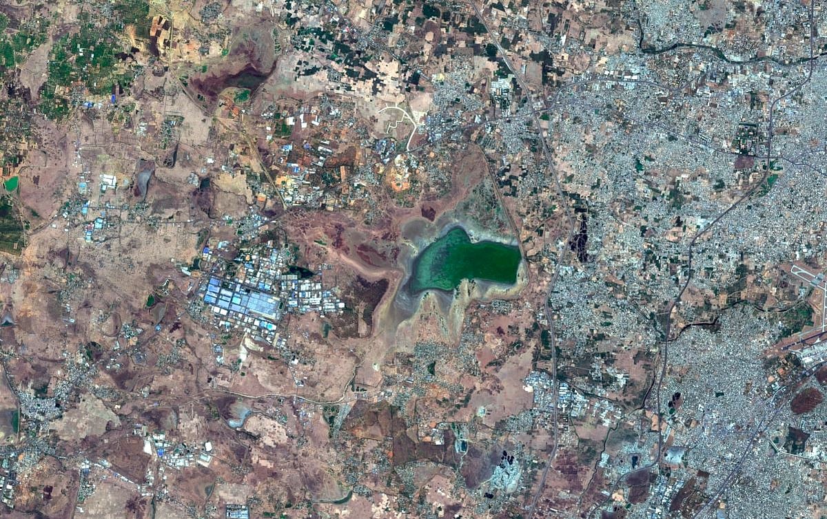 Chennai Satellite Map View Satellite Images Of Parched Water Bodies Highlight Chennai Drought