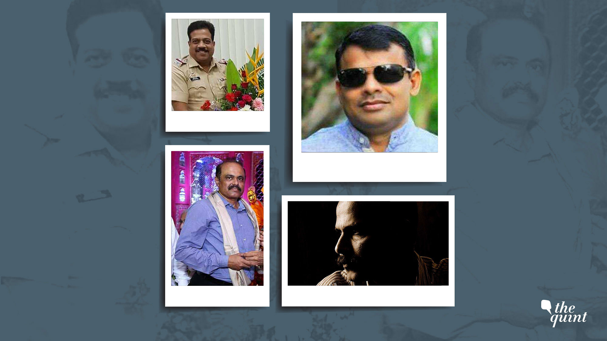 Pictures of police inspectors Dinesh Kadam, Nitin Alaknure, Nandkumar Gopale and Sudhir Dalvi.