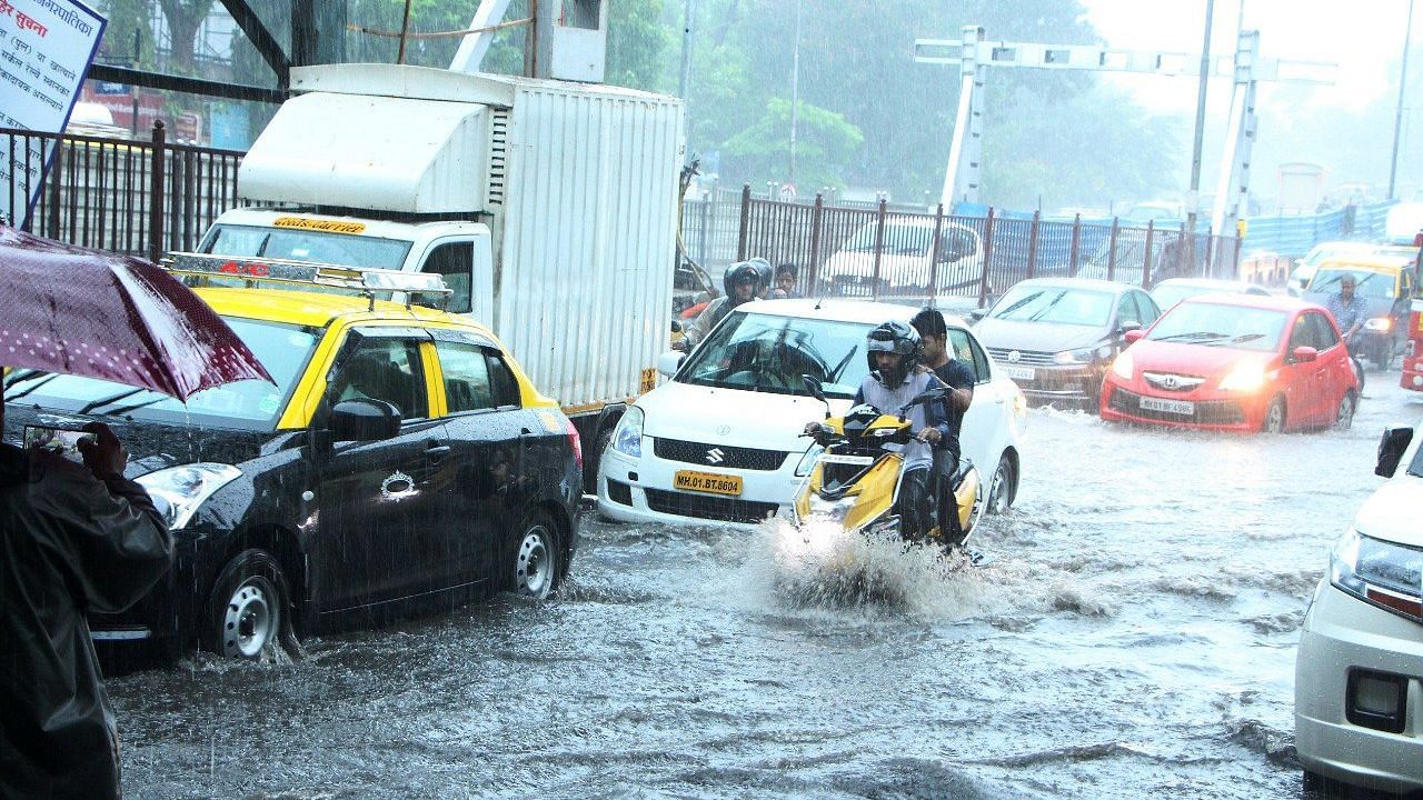 Several areas of Mumbai, including Kings Circle, were waterlogged after heavy rainfall.