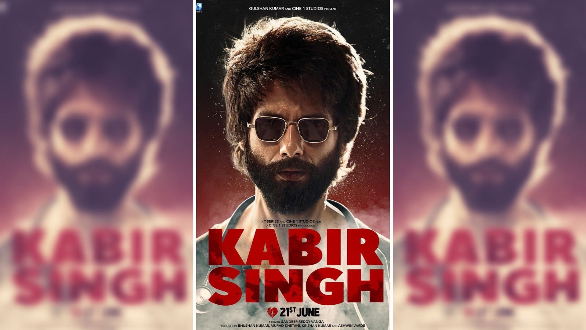 Shahid Kapoor in a poster for <i>Kabir Singh</i>.