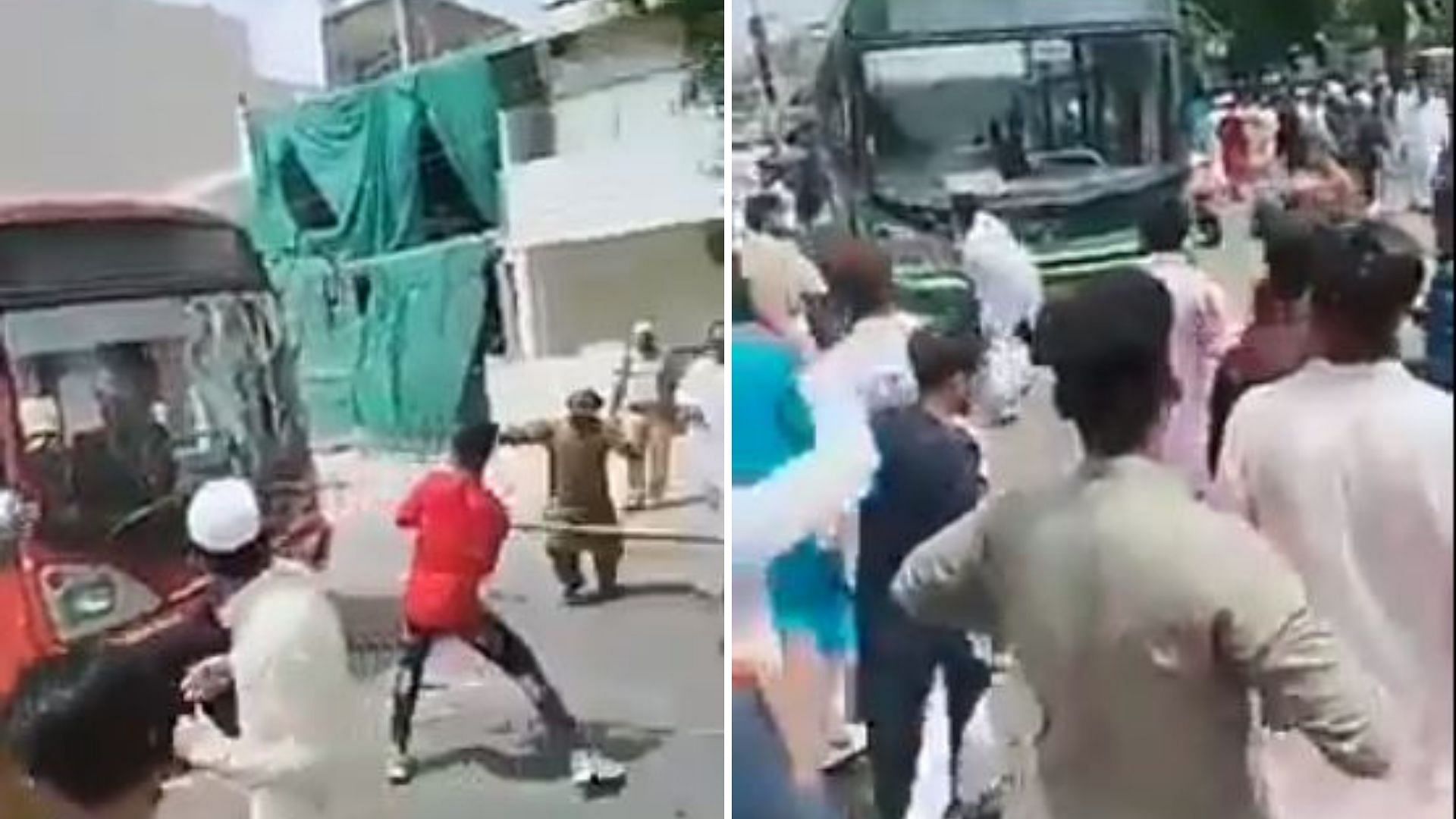 The crowd took to the streets after a speeding car plowed through a congested street, where two worshippers from two mosques had dispersed after Eid prayers on 5 June.