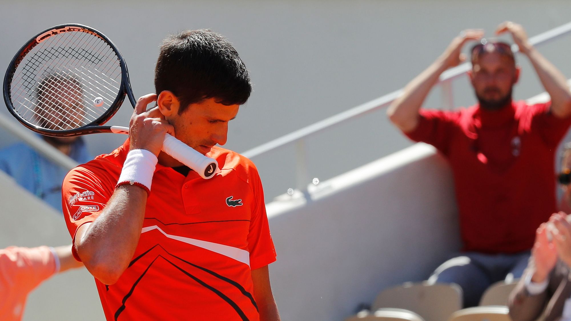 Novak Djokovic’s 26-match Grand Slam winning streak ended with a dramatic 6-2, 3-6, 7-5, 5-7, 7-5 loss to Dominic Thiem.