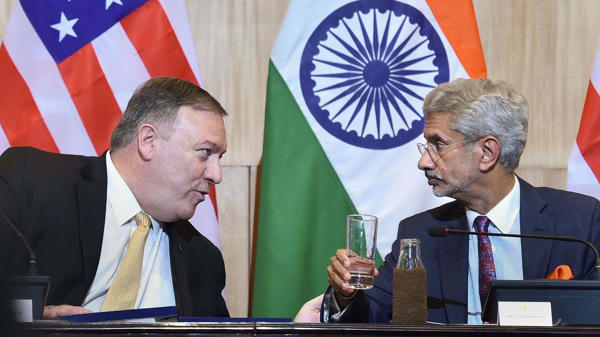 US Secretary of State Mike Pompeo met Minister of External Affairs Dr S Jaishankar on Wednesday, 26 June.