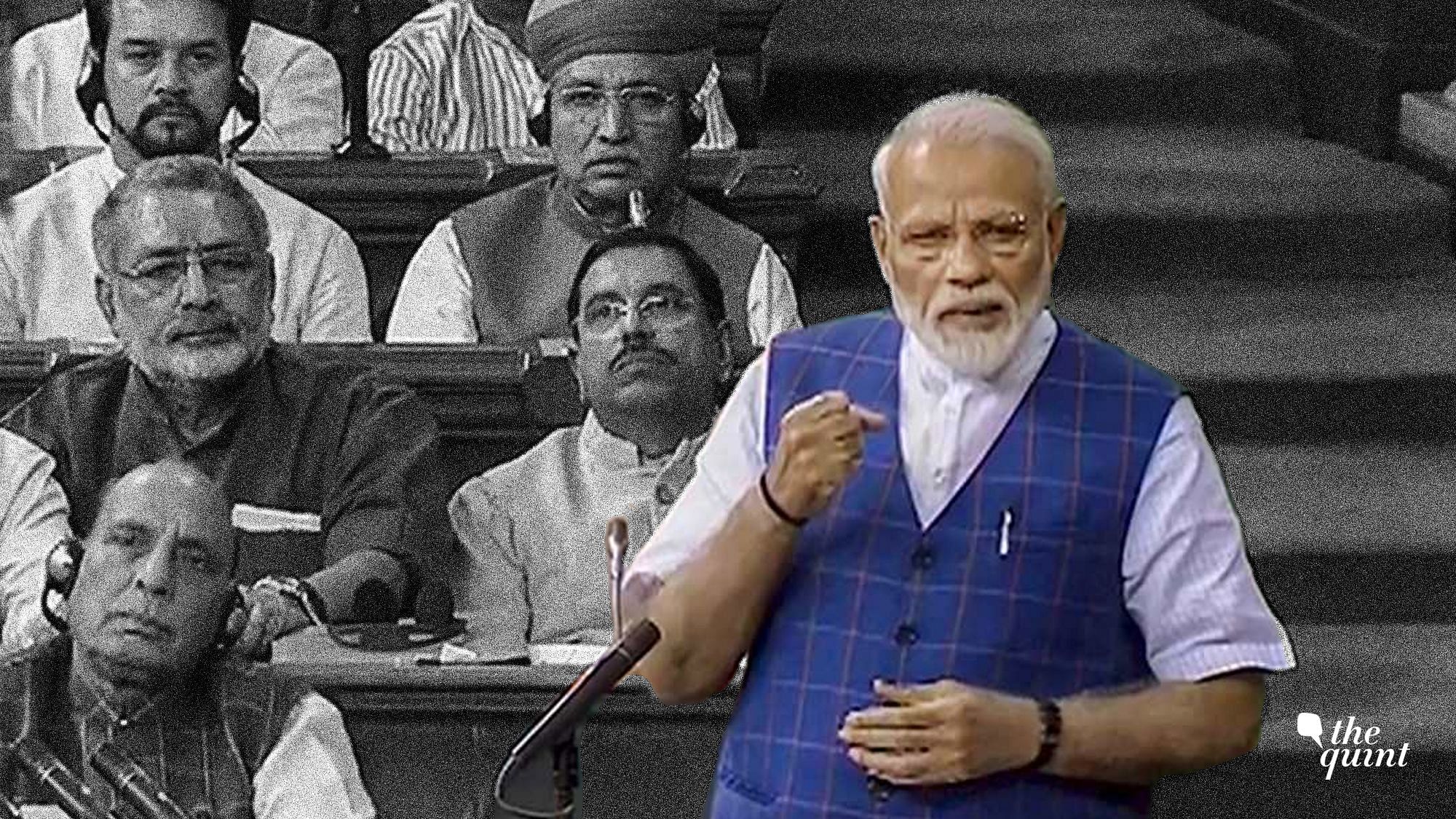 Prime Minister Narendra Modi delivers ‘Motion of Thanks on the President’s Address’ in the Parliament.