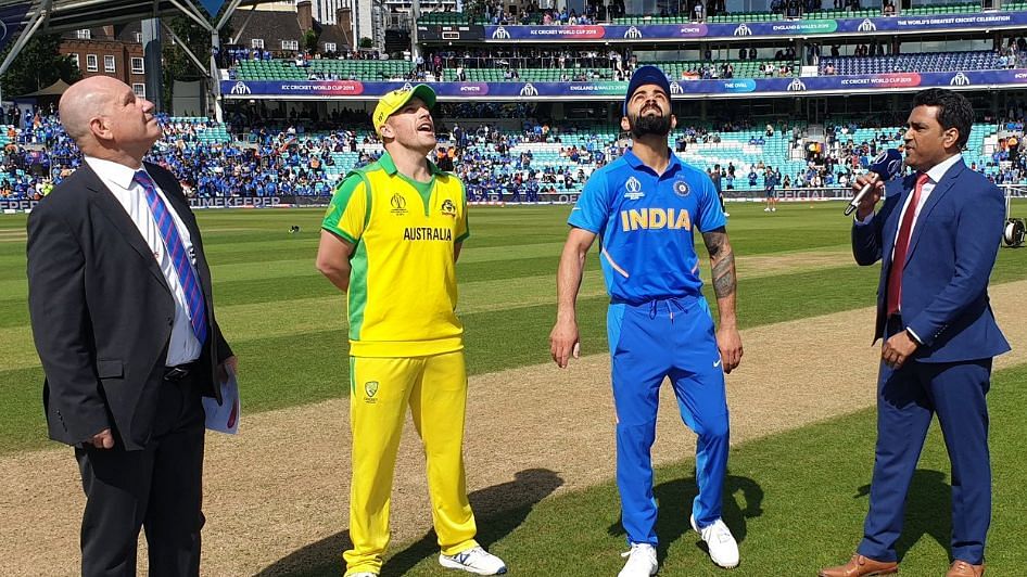 India skipper Virat Kohli won the toss and elected to bat against Australia in an ICC World Cup match.