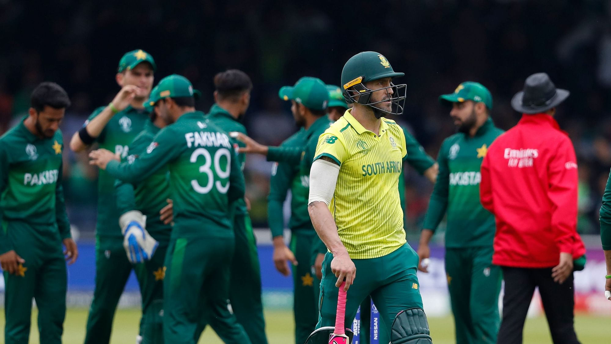 South Africa have been knocked out of the World Cup after a 49-run loss to Pakistan.