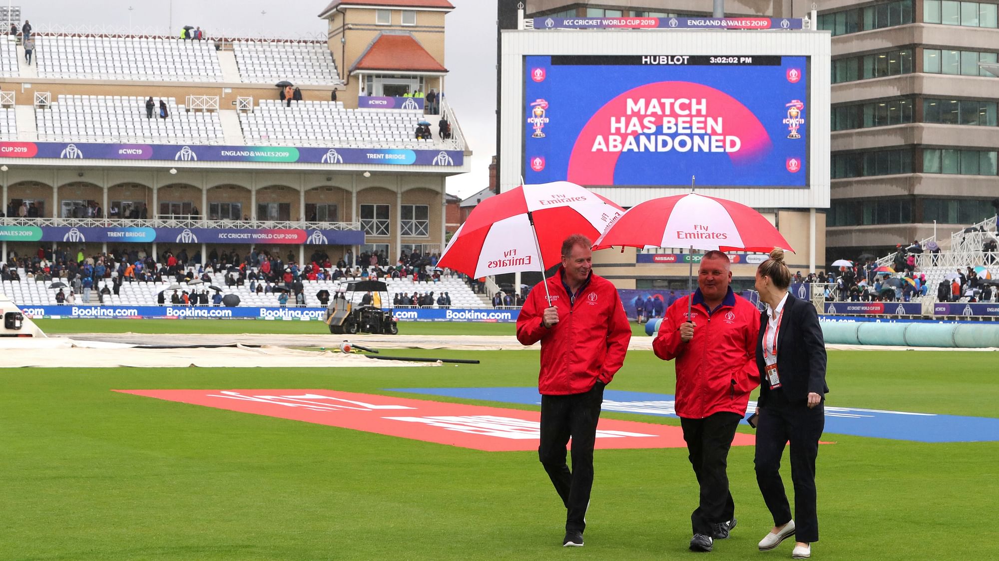 Indian vs New Zealand World Cup game was called off without a ball being bowled.