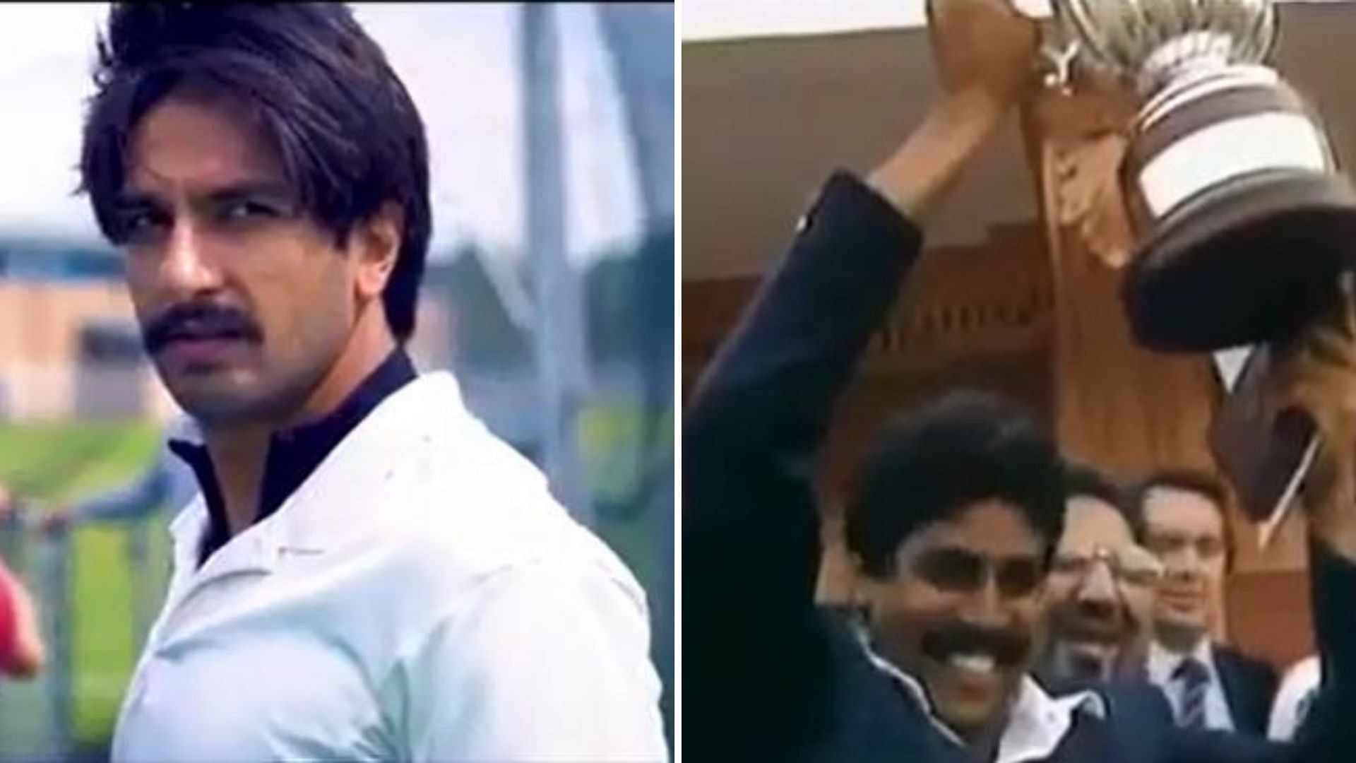 Stills from the video Ranveer Singh shared to celebrate India’s 1983 World Cup win