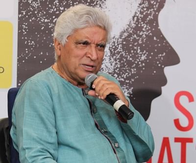Mumbai: Poet, lyricist and screenwriter Javed Akhtar at the launch of Sonal Sonkavde